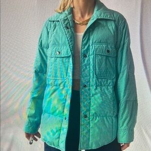 Women's Teal Quilted Jacket